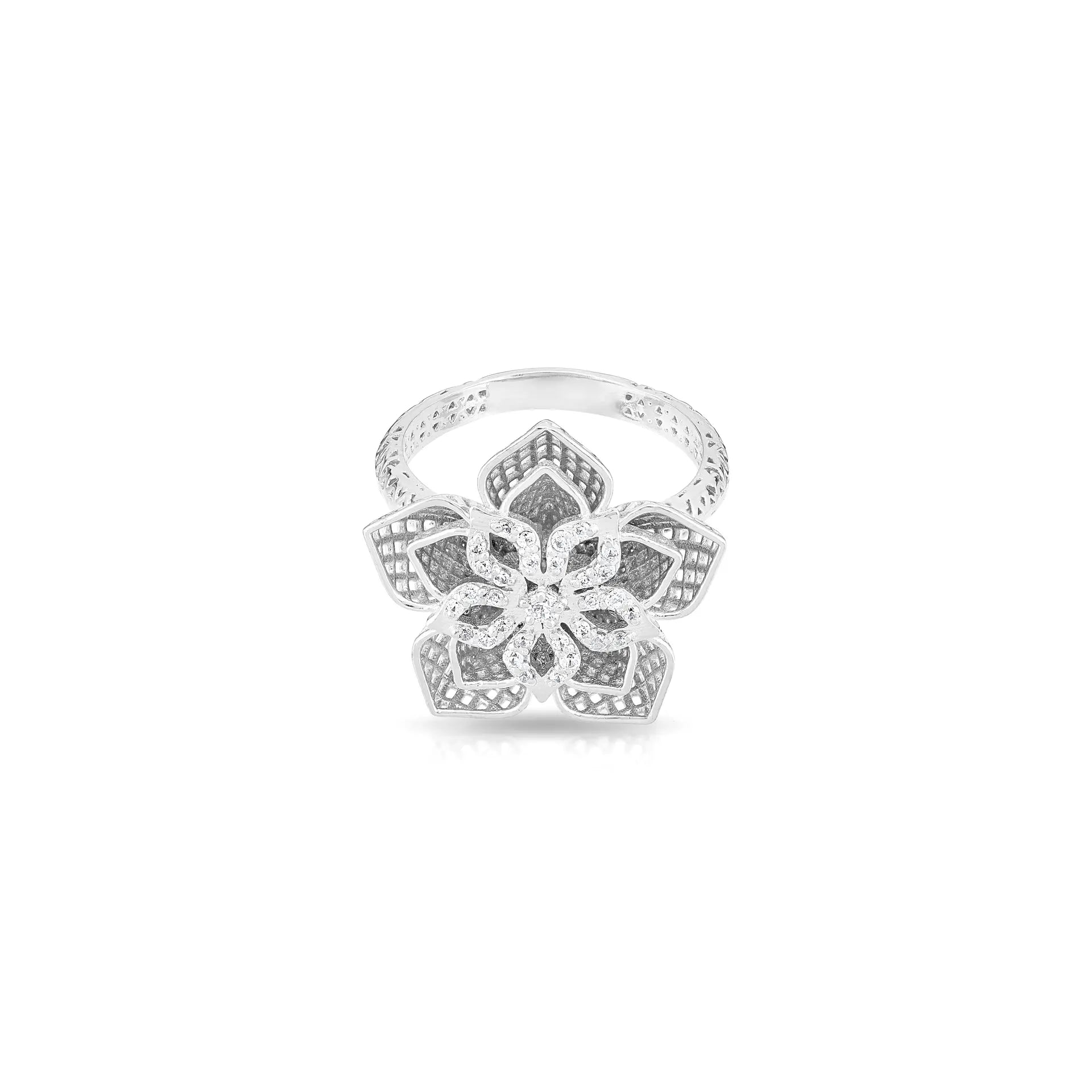 Flower-Cocktail-Silver-Ring_
